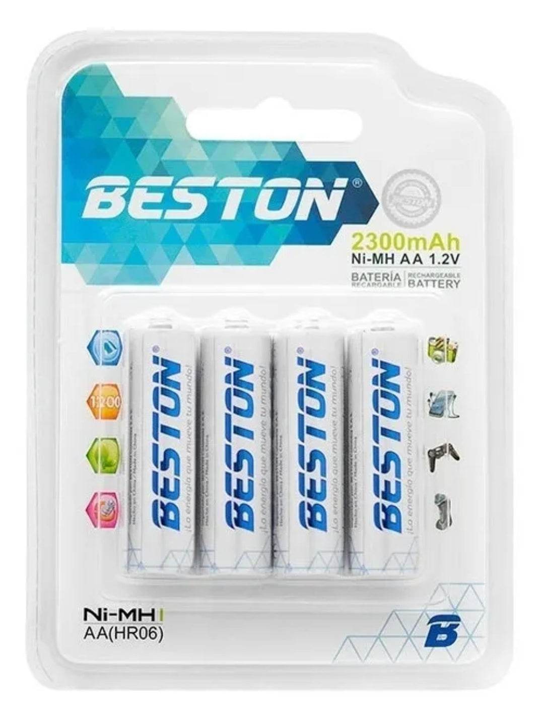 Pilas recargables AA x 4 BESTON